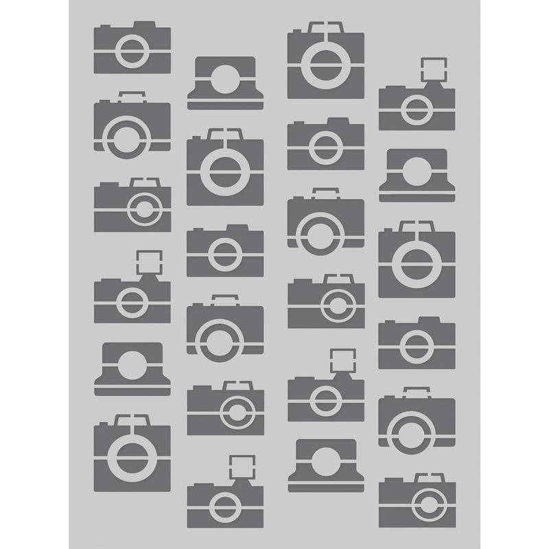 Simple Stories Stencil - Summer Snapshots, Cameras, SMS22030