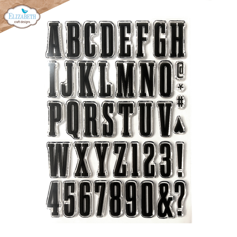 Elizabeth Craft Designs Clear Stamp Set - Bold Alphabet, CS410