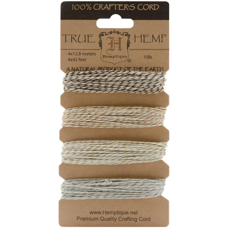Hemptique - Hemp Cord 10lb 168' - Metallic Vintage, HC10MVI