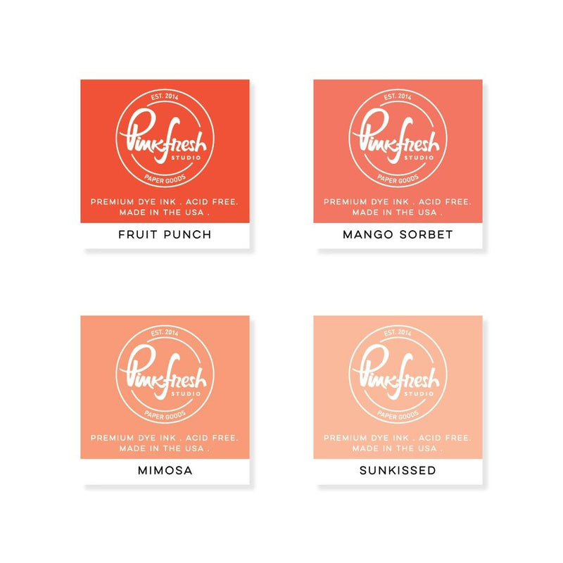 Pinkfresh Studio Premium Dye Cube Ink Pads 4 Colors - Chasing Sunsets, PFDIC020