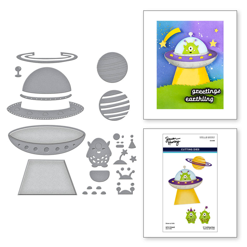 Coming Soon - Spellbinders Etched Dies - UFO Friend,  S4-1419 by Simon Hurley