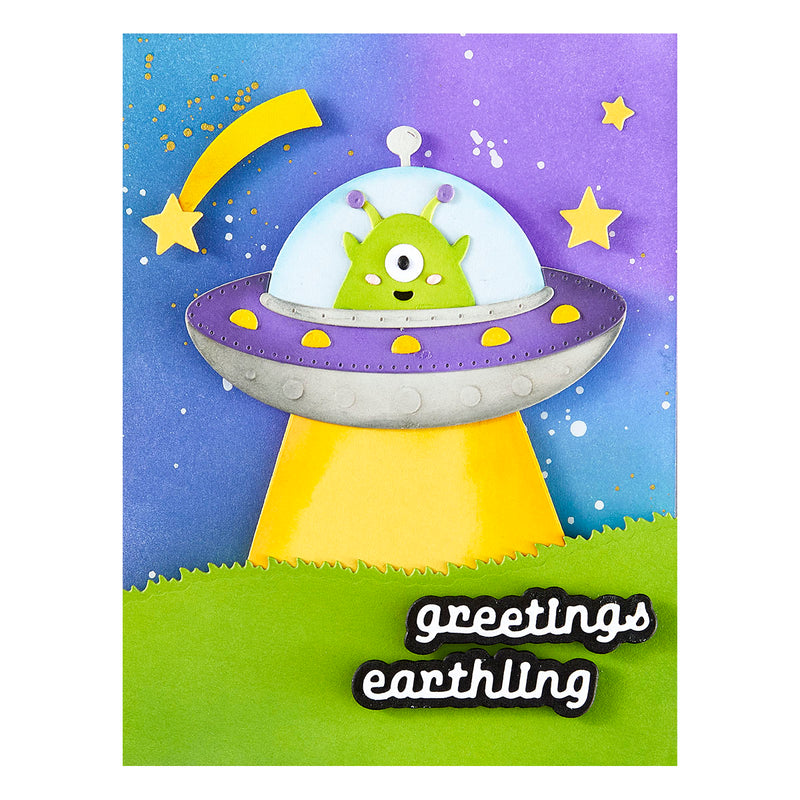 Coming Soon - Spellbinders Etched Dies - UFO Friend,  S4-1419 by Simon Hurley