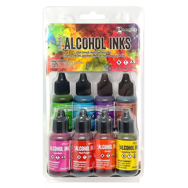 Tim Holtz Alcohol Ink Kit 8/Pc - Spectrum Bright, TAK79385