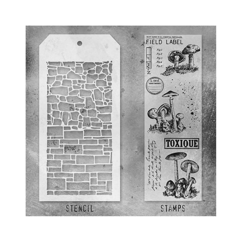 Stampers Anonymous Mixed Media Stamps & Stencil -