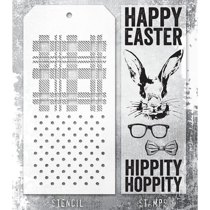 Stampers Anonymous Mixed Media Stamps & Stencil -