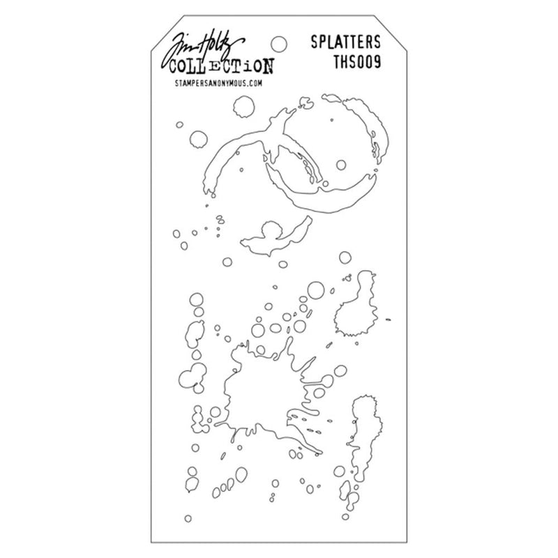 Stampers Anonymous Layering Stencil - Splatters, THS009 by: Tim Holtz