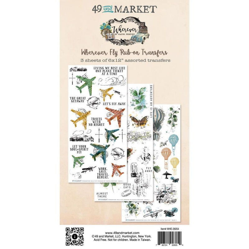 49 & Market Rub-On Transfers - Wherever Fly, WHE26054