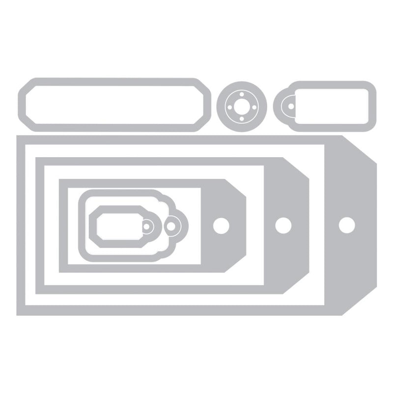 Sizzix Framelits Die Set - Tag Collection, 658784 by: Tim Holtz