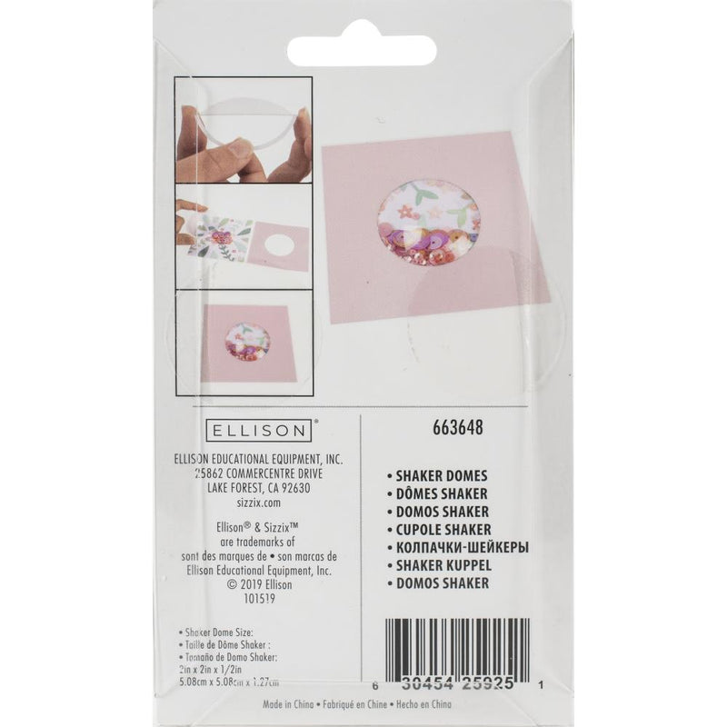 Sizzix Making Essentials, Circle Shaker Domes 2", 8Pc, 663648