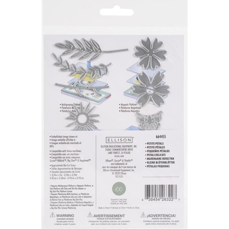 Sizzix Thinlits Die Set 20Pc - Petite Petals, 664455 by: Emily Tootle