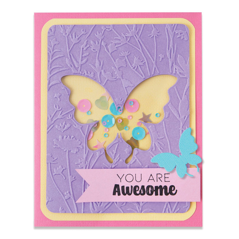 Impresslits 3D Embossing Folder - Butterfly Meadow, 665200 by: Jen Long