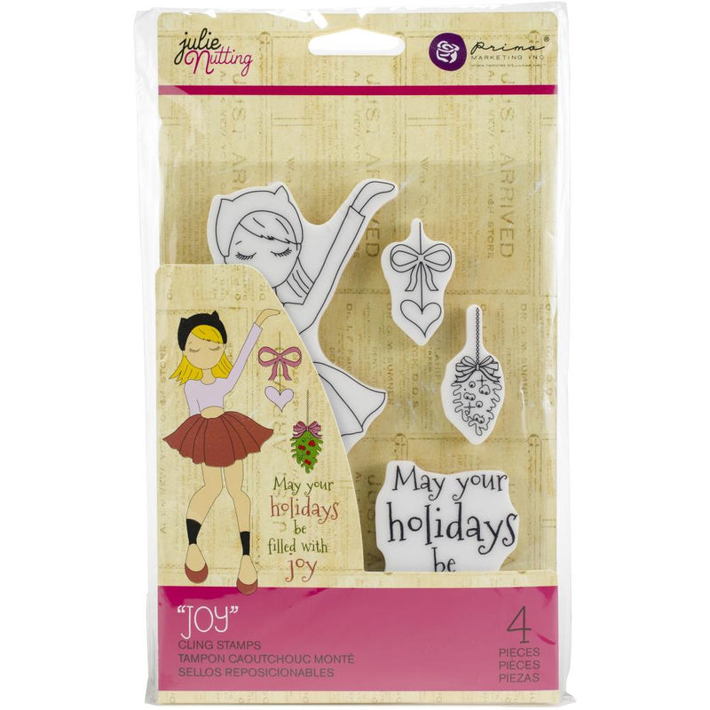 Julie Nutting - Joy - Mixed Media Cling Rubber Stamp Set, 912369
