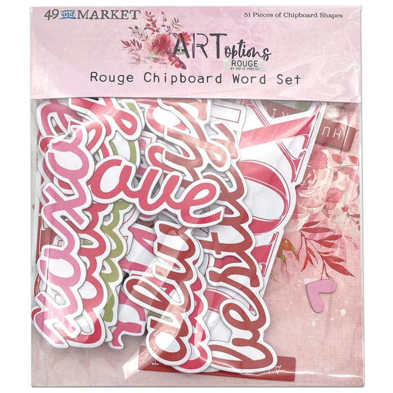 49 & Market Chipboard Word Set - ARToptions Rogue, AOR39494