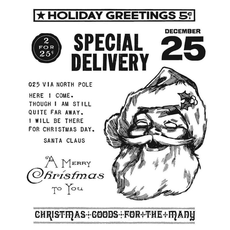 Stampers Anonymous Stamp Set - Jolly Santa, CMS442 by: Tim Holtz