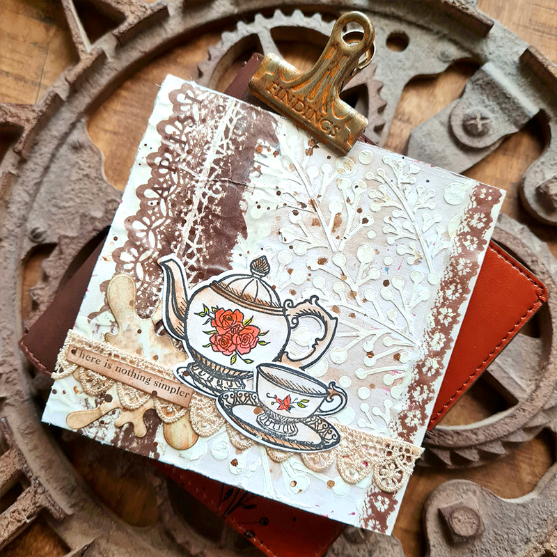 Elizabeth Craft Designs Clear Stamp & Die Sets - Cream & Sugar, CS282/2000