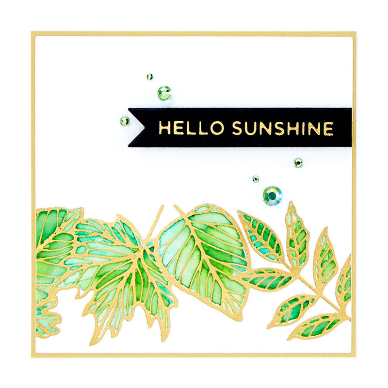 Spellbinders Glimmer Hot Foil Plate - Autumn Leaf Border, GLP-206