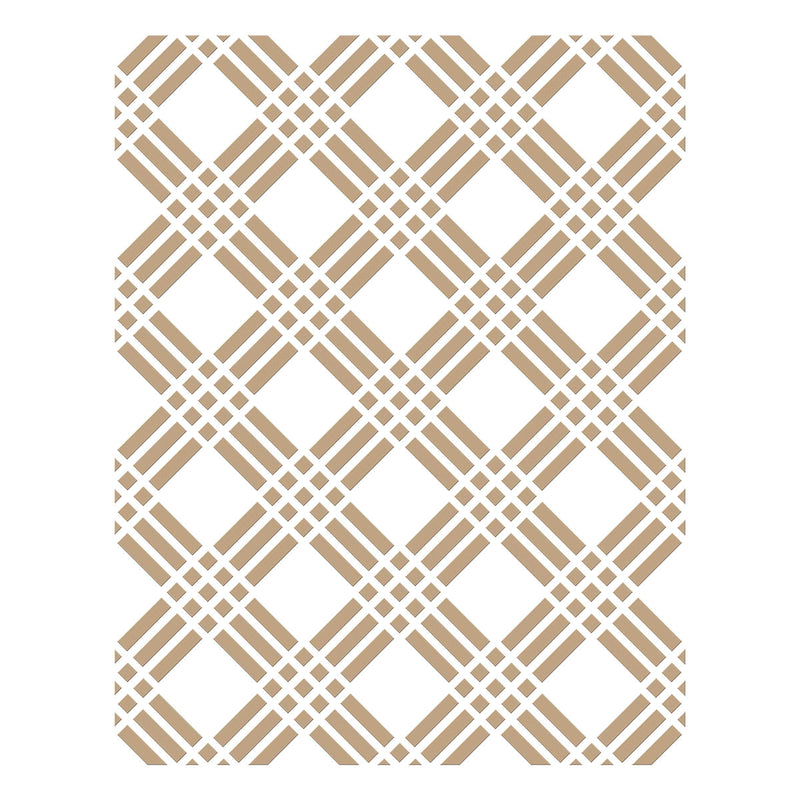 Spellbinders Glimmer Hot Foil Plate - Tic Tac Toe Plaid, GLP-354
