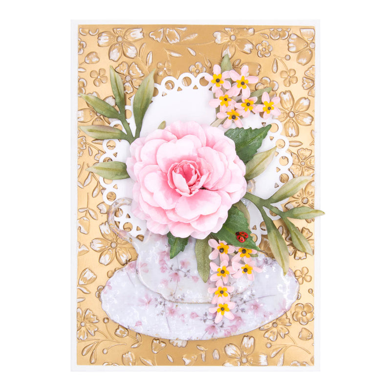 Spellbinders Etched Dies - Tea Cup and Saucer, S4-1277
