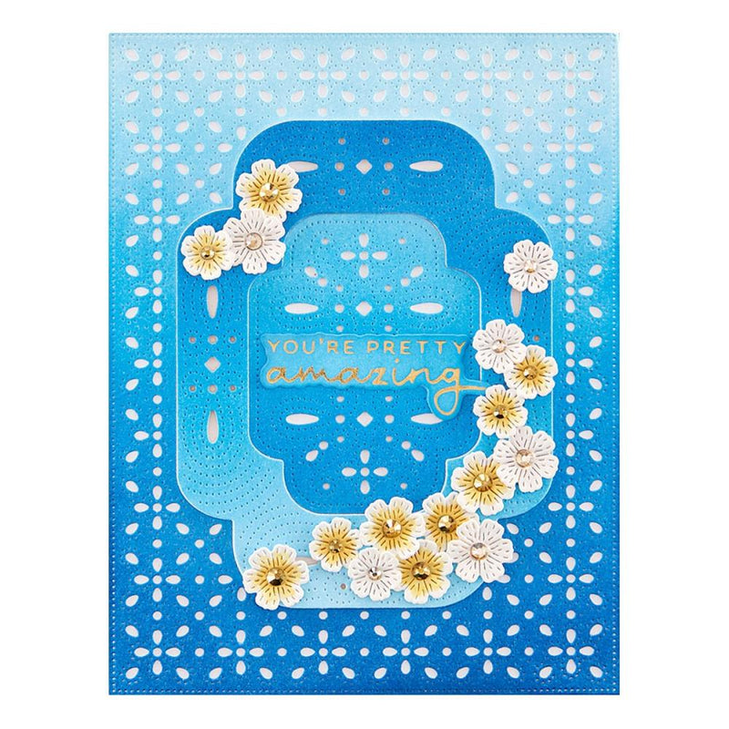 Spellbinders Etched Dies - Scrolled Punch & Pierce Plate, S5-568