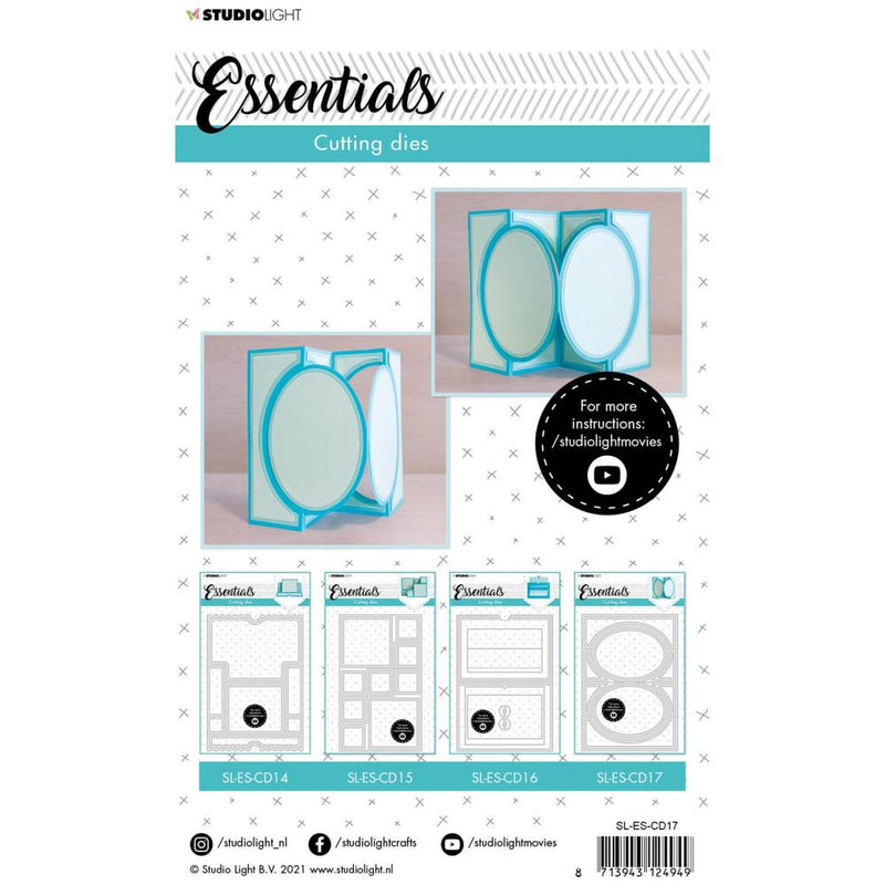 Studio Light - Essentials Cutting Die - NR. 17, Oval Zig-Zag Card Shape, SLESCD17