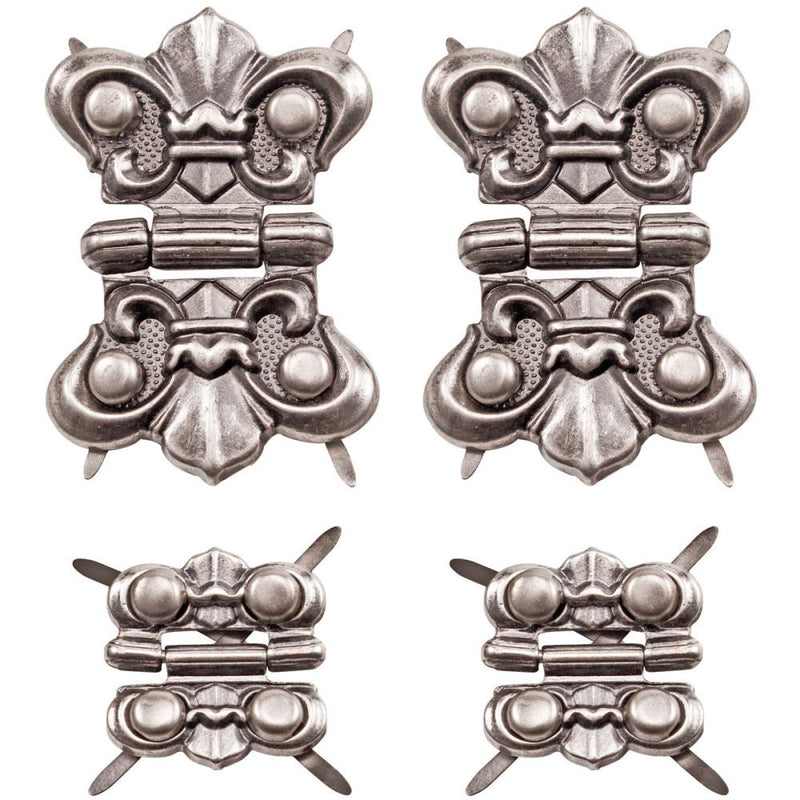 Tim Holtz Idea-ology - Hinges w/Brads 4Pc, TH93075