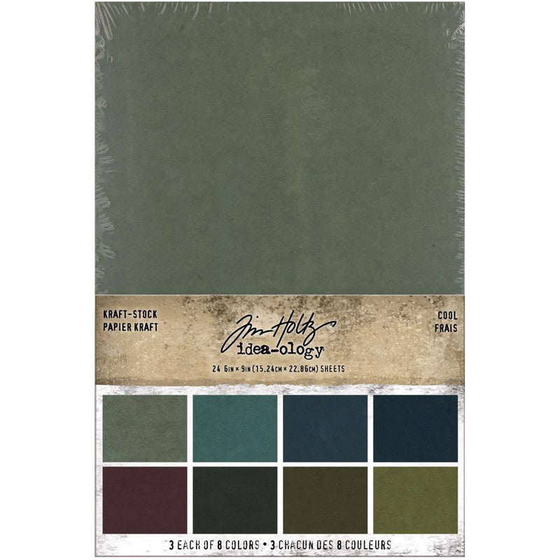 Tim Holtz Idea-ology Cool Kraft-Stock Pack, 6x9 - 24Pc, TH94110