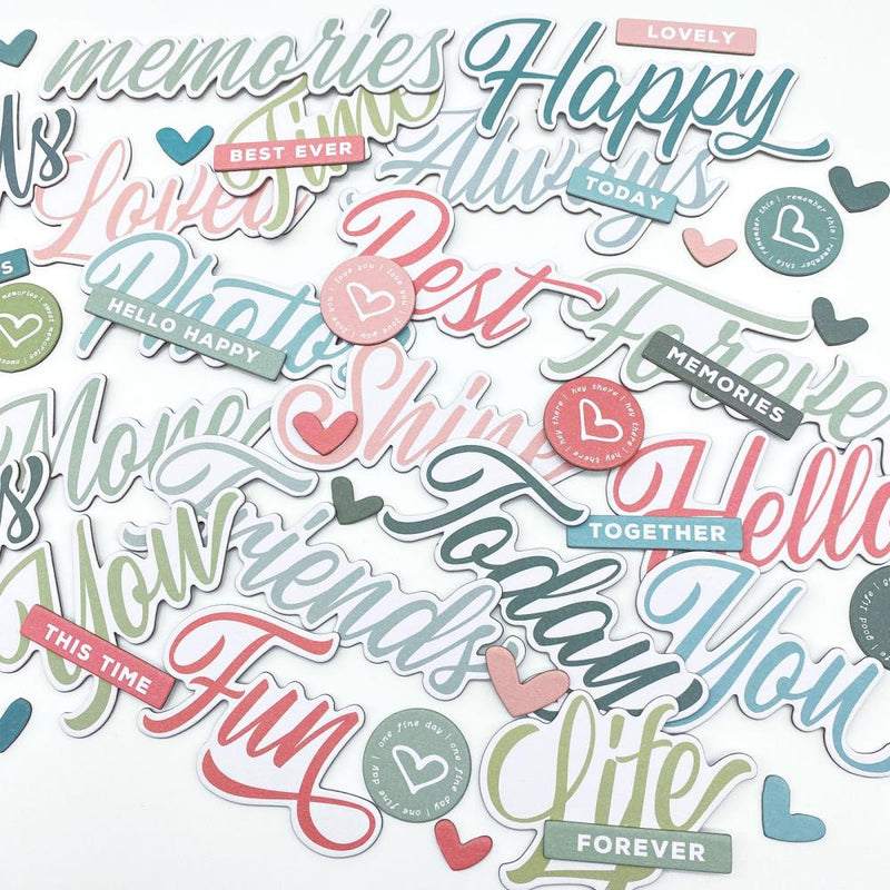 49 & Market Chipboard Word Set - Vintage Artistry Tranquility, VAT39760