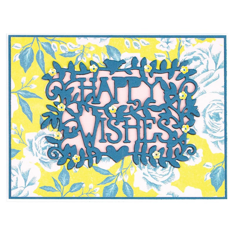 Spellbinders D-Lites Etched Dies - Happy Wishes, S3-374 Retired